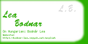 lea bodnar business card